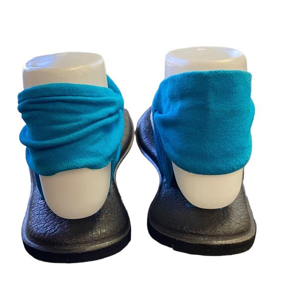 Sanuk Yoga Sling Sandals Aqua Size 8 - Picture 4 of 6